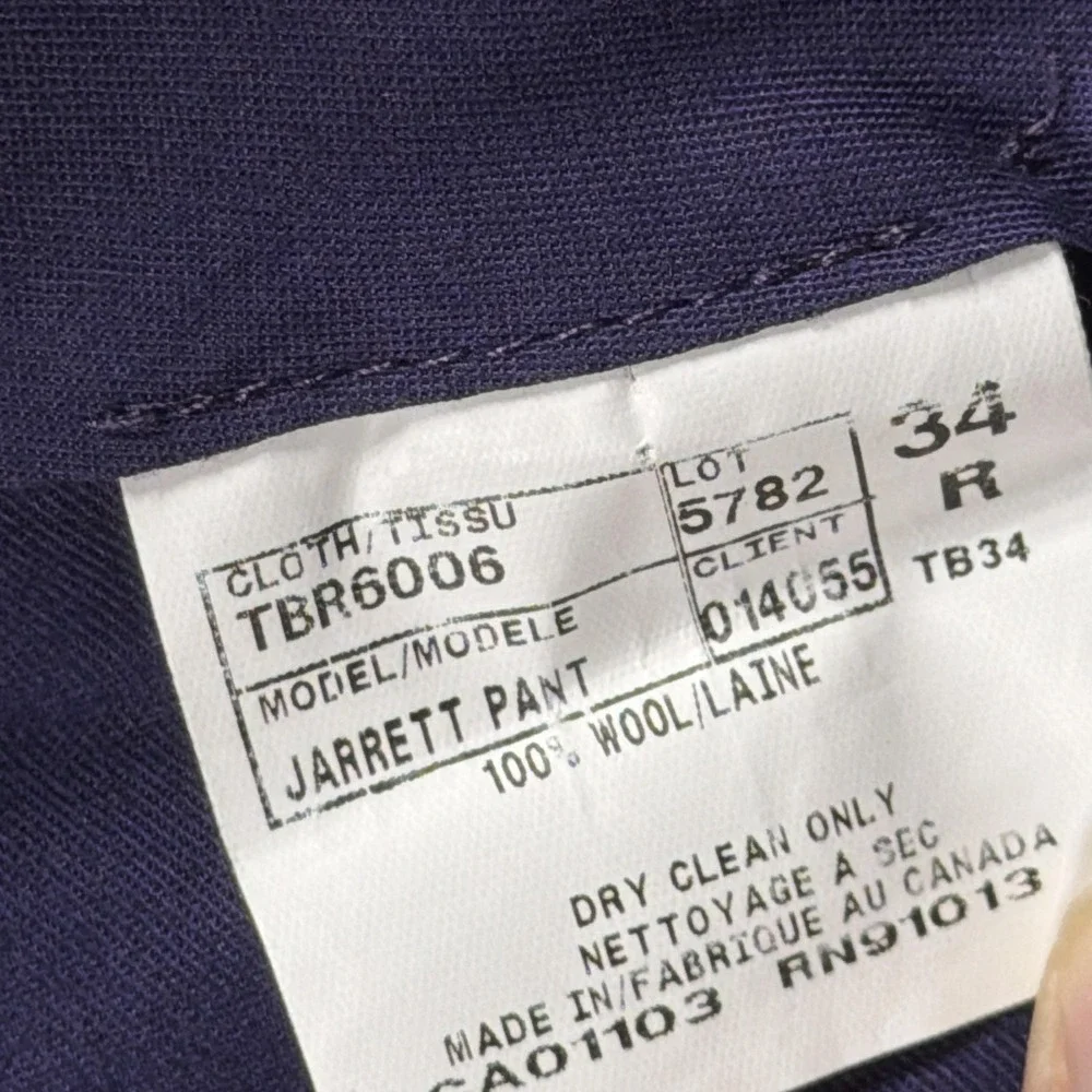 Ted Baker Dress Pants Mens 34x32 Gray Wool Check Slim Fit Jarrett Pant Canada